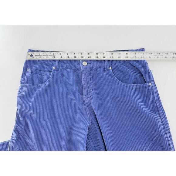 Urban Outfitters BDG Pants Blue Corduroy Cargo Wide Leg Baggy Y2K Grunge Punk 30 - Picture 8 of 10